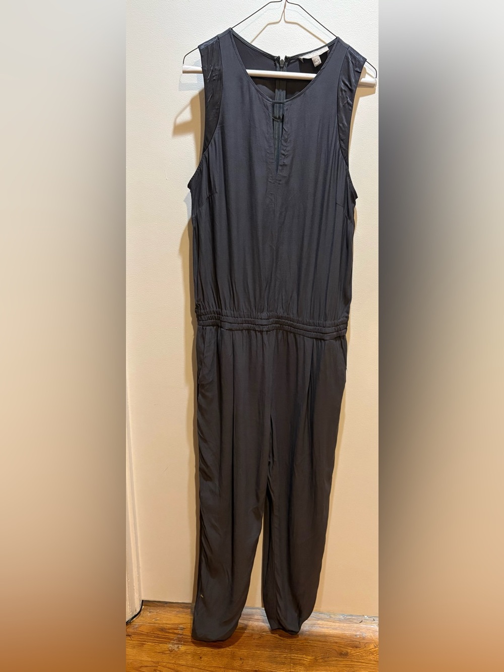 Women's Banana Republic Sleeveless Satin Trimmed Jumpsuit